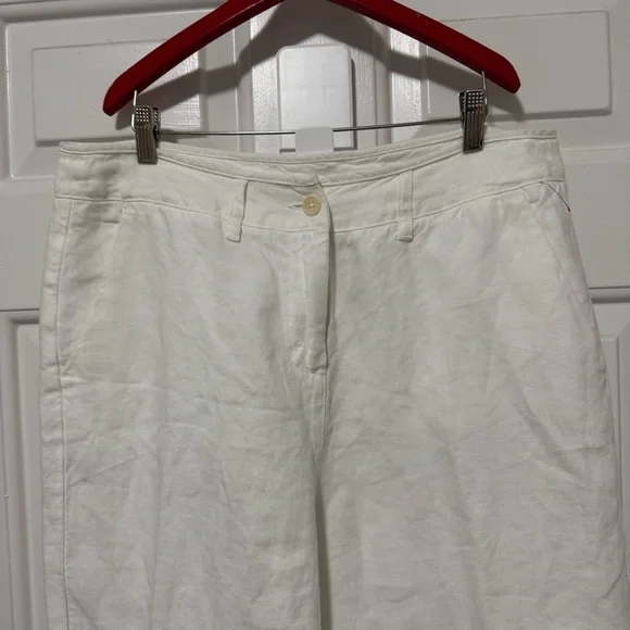 Poetry 100% Linen White Pants Women’s Size US 12